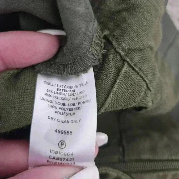 Ann Taylor Factory Womens Green Wide Leg Cropped Jumpsuit 6 - Picture 10 of 16